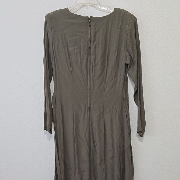 DKLA Vintage Casual Green Sheath Dress with Long Sleeves Small - Picture 4 of 8